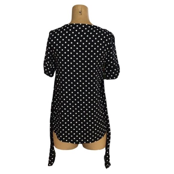 Isabella Oliver black polka dot top maternity with waist tie - Picture 9 of 9